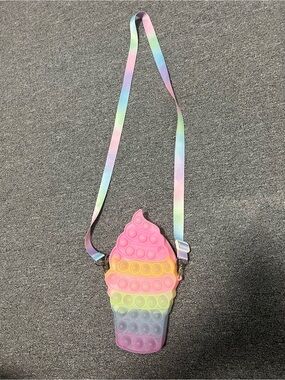 Pastel Rainbow Ice Cream Pop-It Crossbody Bag